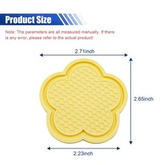 BDZMC 4PCS Car Cup Holder Coasters, Anti-Slip Flower 2.71×2.65 inch, Yellow