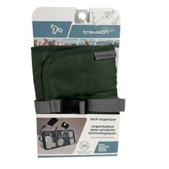 Travelon Tech Accessory Travel Organizer Bag Green Lightweight Ripstop 43134