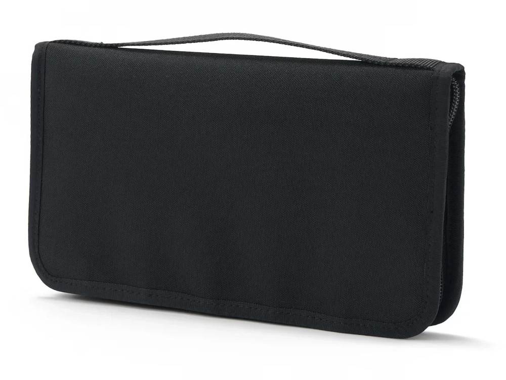 MUJI Polyester Passport Case with Clear Pocket Black 23.5x13x2.5 cm « US Seller »