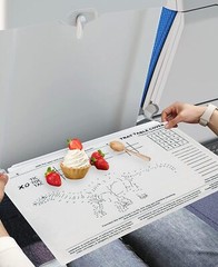 Airplane Tray Table Cover, 10pk Disposable Dinosaur Game Placemats for Kids