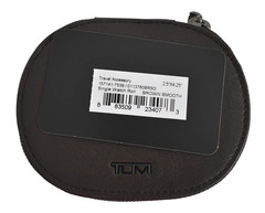 NEW TUMI Smooth Brown Zip Around SINGLE WATCH ROLL Case Travel Accessory