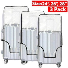 Transparent Suitcase PVC Travel Cover Luggage Dust Protector 2/3 Pack 22&Prime; 24 28&Prime;