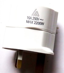 ADAPTER PLUG FEMALE SPAIN MALE UNITED KINGDOM (UK)