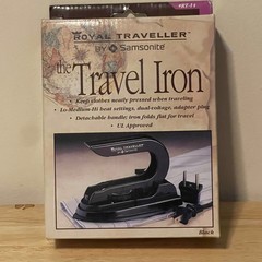 Vintage Samsonite RT-14 Royal Traveller The Travel Iron Folding Dual Voltage ‘91