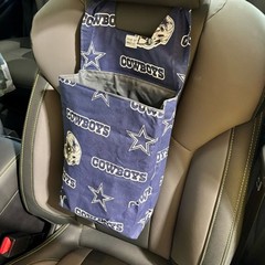 Car Trash/Utility Tote Bag Dallas Cowboys 9&Prime; w x 4&Prime;d x 12&Prime; l 10&Prime; strap Handmade