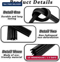 4 Pack Windshield Wiper Blades Refills, DIY Adjustable Windscreen Wiper Rubber S