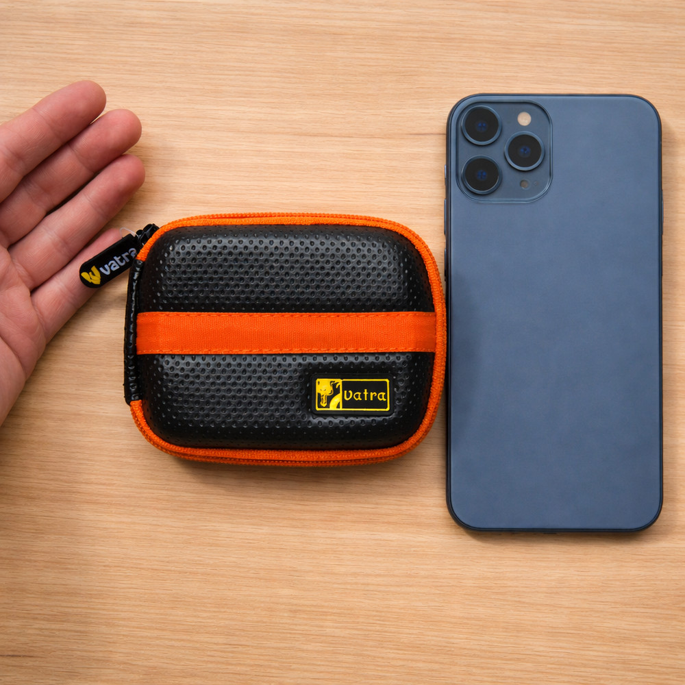 Vatra Hard Shell Carrying Case Small Travel Storage Case w/ Belt Clip