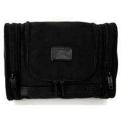 TUMI Black Ballistic Nylon Hanging Travel Toiletry Bag Cosmetic Organizer Kit