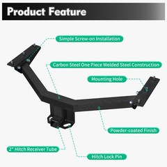Class 3 Trailer Hitch Fit 2014-2020 Acura MDX 2016-2022 Honda Pilot 2&Prime; Receiver