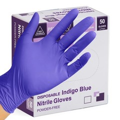 PElPU Nitrile Gloves,Disposable cleaning,(Large, Large (Pack of 50), Blue