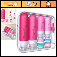 18-Pack TSA Approved Travel Bottles Set – Leak Proof Silicone Toiletry Container