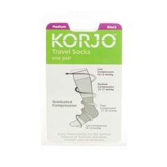 NEW Korjo Travel Socks One Pair – Medium Black