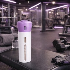 Purple 4-in-1 Travel Dispenser | Refillable Toiletry Bottles