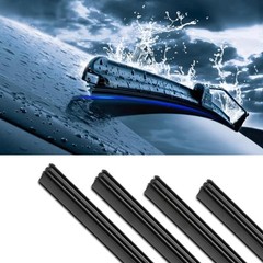 4PCS Universal Silicone Car Windshield Wiper Blade Refills for SUV Truck Van