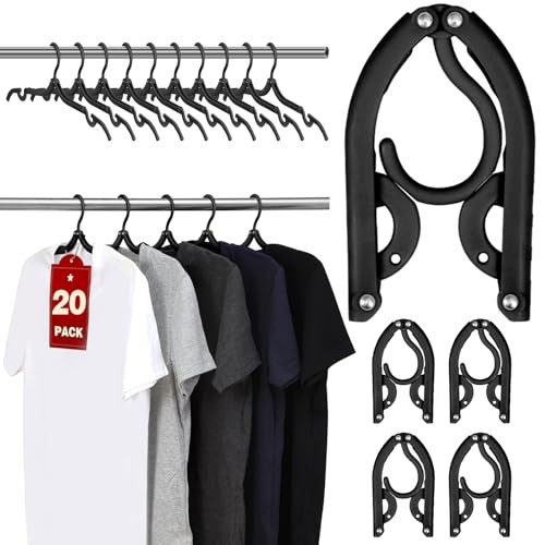 Pcs Travel Hangers, Cruise Ship Essentials Foldable Hangers Plastic 20 Black