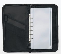 MUJI Polyester Passport Case with Clear Pocket Black 23.5x13x2.5 cm « US Seller »