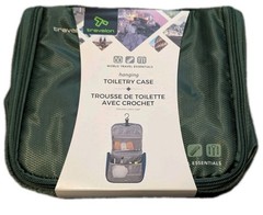 New TRAVELON World Travel Essentials Hanging Toiletry Case Bag- Green