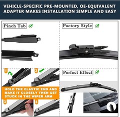AUTOBOO 22&Prime;+20&Prime; Windshield Wipers Replacement for Ford Mustang 2010-2021,Lincoln