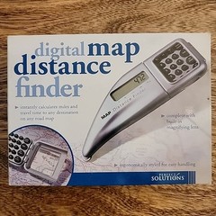 Digital Map Distance Finder with Magnifying Glass Attached, Manual Original Box