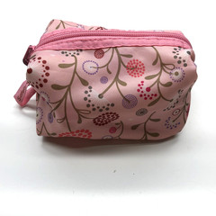 Safety 1st Travel Pouch Bag Cosmetics Floral Pink Zipper Small Toiletry 5×3&Prime;