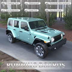 Running Boards For 2018-2025 Jeep Wrangler JL / 20-25 Jeep Gladiator JT 4 Doors