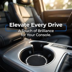 Car Cup Holder Coasters, Bling Cup Holder Insert Coaster Car Interior Black