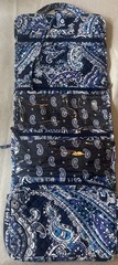 Vera Bradley Blue Paisley Hanging Travel Toiletry Organizer Bag