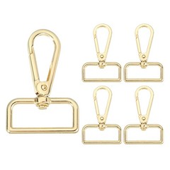 5pcs swivel hooks for bags, clips 3.2×6 cm, gold