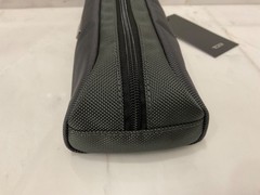 NEW – TUMI Zippered Ballistic Nylon Pencil Case – Cord Pouch – SEAL GRAY
