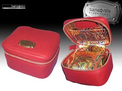 Exclusive SAMSONITE BLACK LABEL Ladies Leather WATCH TRAVEL BOX Resort Red