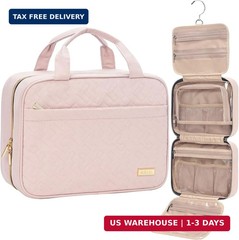 NISHEL Travel Toiletry Bag for women, Portable Hanging Organizer for Travel-Size