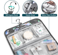 Neceser colgante para mujer y hombre kit de viaje plegable organizador grande