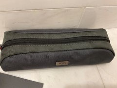 NEW – TUMI Zippered Ballistic Nylon Pencil Case – Cord Pouch – SEAL GRAY