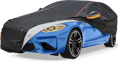 Car Cover Waterproof All Weather, 6 Layers Full Exterior Covers with Zipper Cott