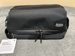 Lululemon Dual-Compartment Toiletry Bag, Black Super Easy To Carry & Clean New!