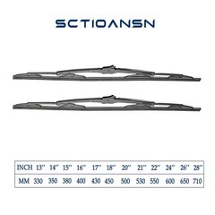 OEM Quality 18&Prime; + 18&Prime; Premium All-Seasons Metal Frame J-Hook Windshield Wiper…