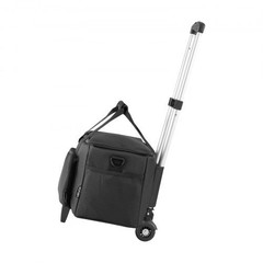 Rolling DJ Cable Bag, 1680D, Padded File Gig Bag with Wheels, 6 Detachable Divid