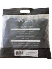 New « Between The Lines » Multi-Use Seat Cover For Air Travel Theaters Etc. Black