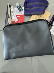 TUMI for Delta Black Small Pouch zipper Soft sided Travel Case Toiletry Bag