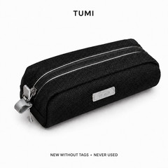 TUMI Black Ballistic Nylon Zippered Travel Pouch Toiletry Case NWOT