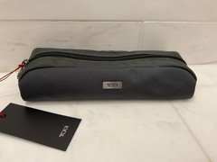 NEW – TUMI Zippered Ballistic Nylon Pencil Case – Cord Pouch – SEAL GRAY