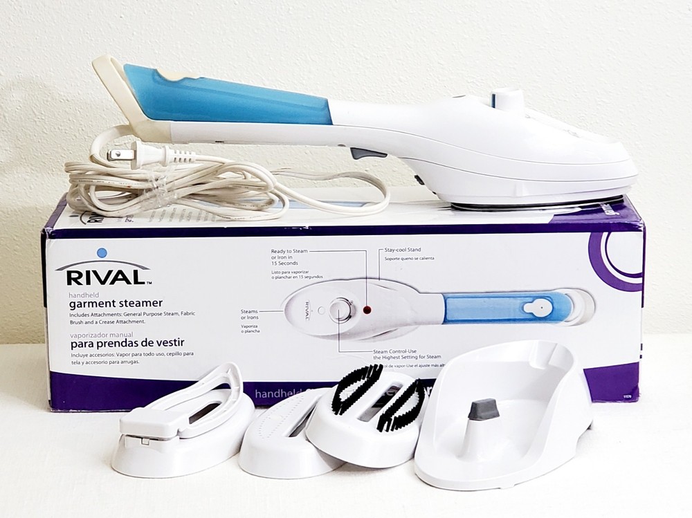 Rival Portable Handheld Garment Steamer / Iron & Access Model #11570 – In Box