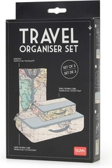 Legami – Travel Organiser – Set of 3 Travel Envelopes – Map Print