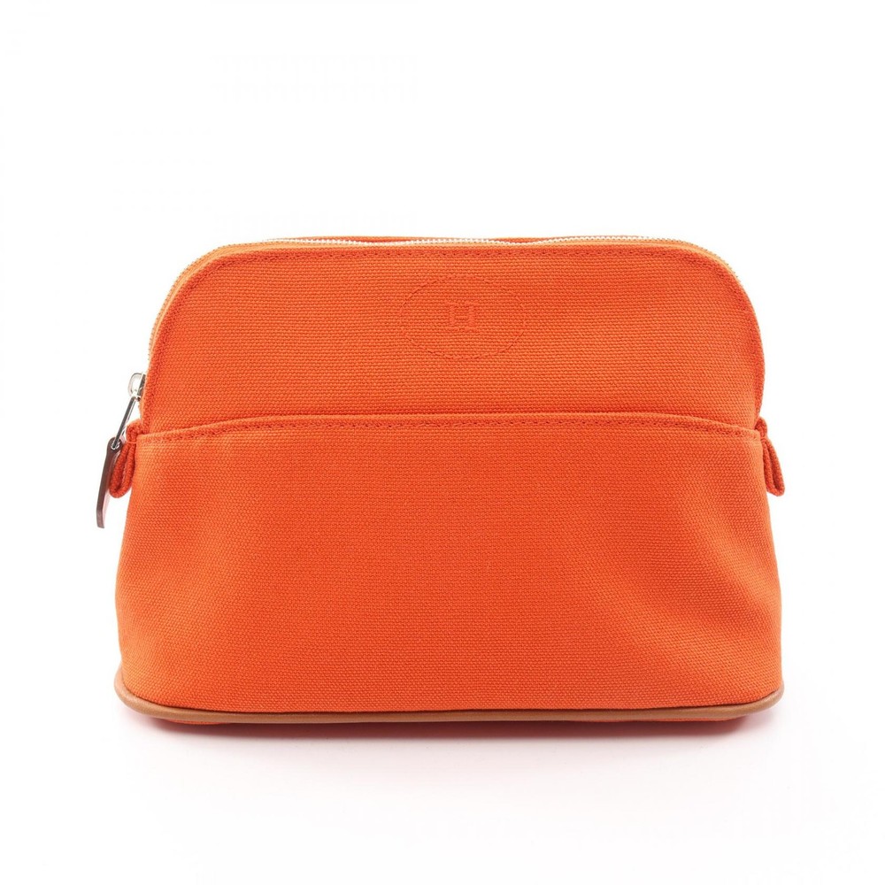 HERMÈS Hermes Bolide Mini Canvas Leather Pouch – DUTY FREE