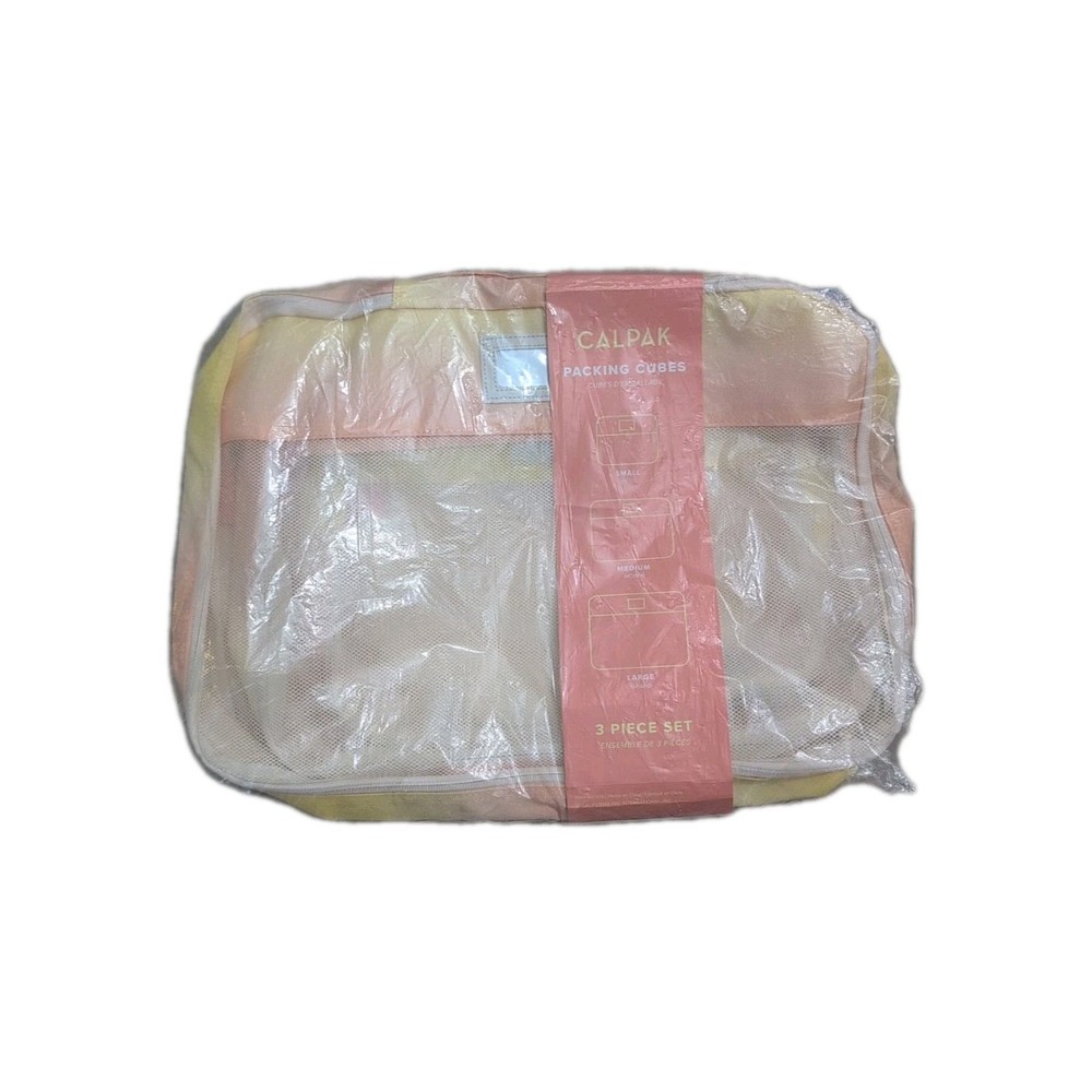 Calpak Set of 3 Packing Cubes Sorbet Small Medium Large Travel Bags New