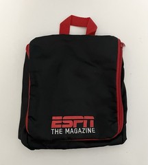 ESPN The Magazine Messenger Tool Travel Toiletries Bag Black & Red 10&Prime;