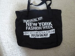 BCBGMAXAZARIA Black Canvas Tote Bag New York Fashion Week Survival Kit Runway