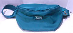 The Foldie Crossbody Bag RFID Safe Travel Teal Green Nylon Fanny Pack