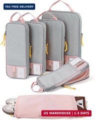 BAGSMART Compression Packing Cubes for Travel Essentials | 14 Set /6 Set /4 Set/