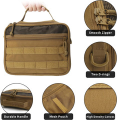 Men&rsquo;s Toiletry Bag, Travel Dopp Kit with Hanging Organizer, Brown, 3 Layer